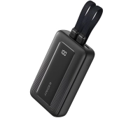 Anker Zolo (A1680G11) 10000mAh 30W wbudowany kabel USB-C i Lightning Czarny