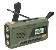 Manta RDI401G Na korbkę, Solarne, Latarka, Powerbank, Radio FM Zielony