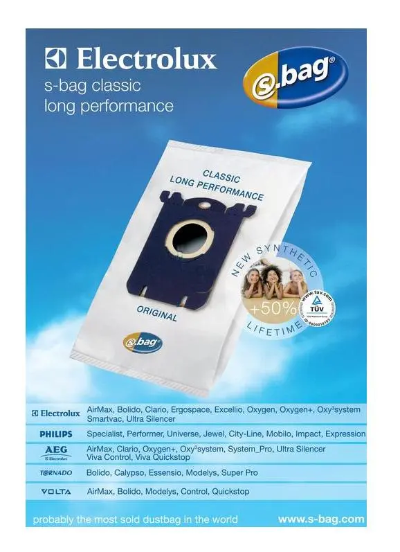 Worek do odkurzacza Electrolux E201B s-bag Classic Long Performance 4szt.