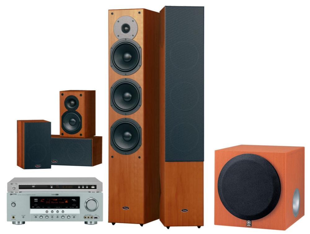 Zestaw kina Yamaha DVD-S663, RX-V563, Prism Audio ONYX 200, YST-SW012