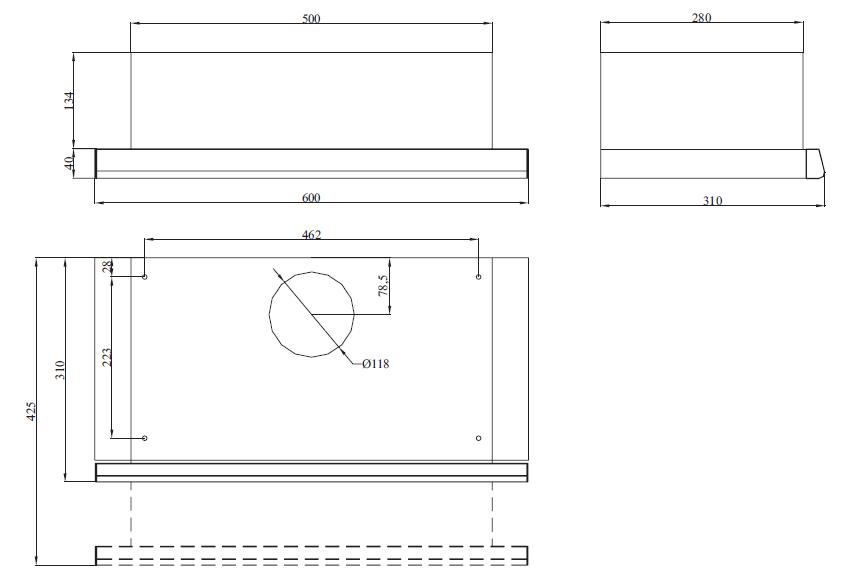 Okap Amica OTS615W - 60cm