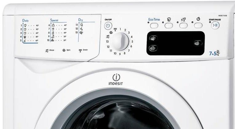 Pralko-suszarka Indesit IWDE 7105 B EU