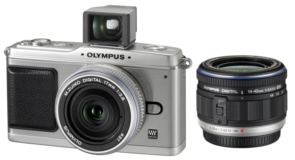 Olympus Pen E-P1 + 17mm + 14 - 42mm (srebrny)