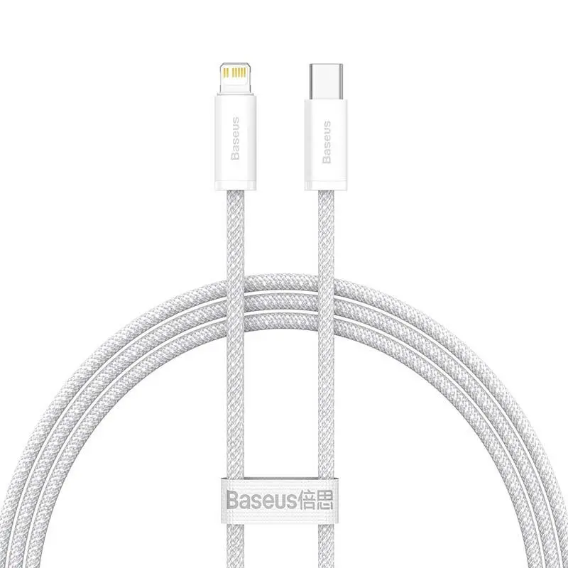 Kabel Baseus USB-C do Lightning Dynamic 20W 1m Biały