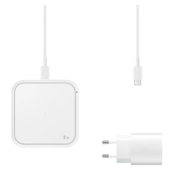 Ładowarka indukcyjna Samsung Wireless Charger Pad EP-P2400TWEGEU 15W Biały z ładowarką sieciową 25W