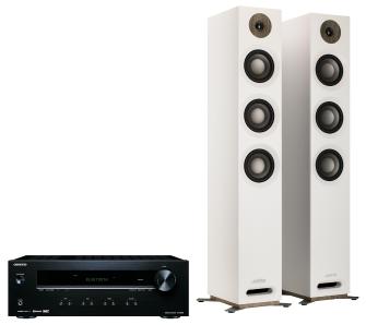 Zestaw stereo Onkyo TX-8220 (czarny), Jamo S 809 (biały)