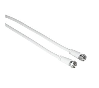 Kabel antenowy Hama 00205038 wtyk F - wtyk F 75dB 3m Biały