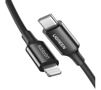 Kabel UGREEN USB-C - Lightning US171 36W 2m (czarny)