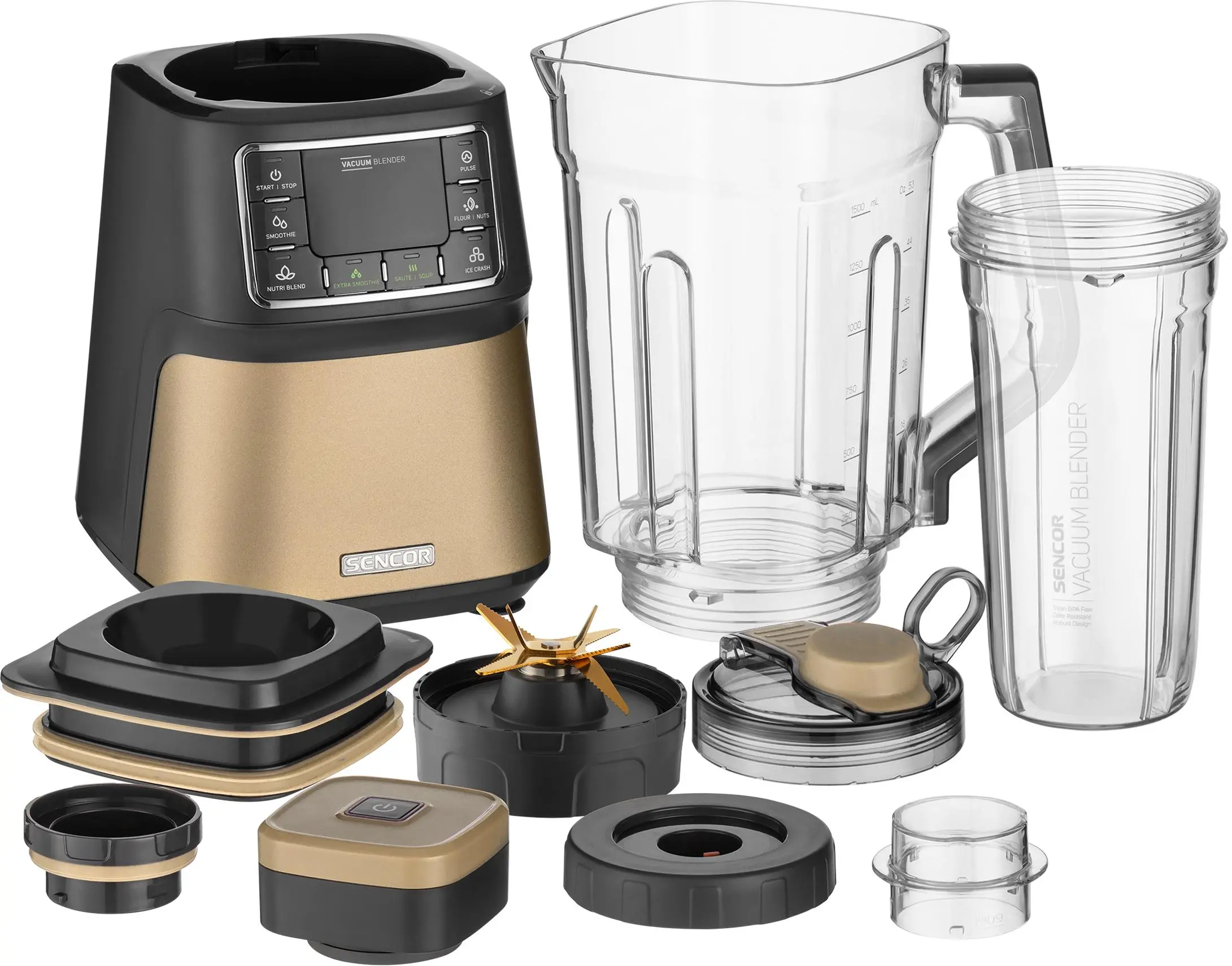 Blender kielichowy Sencor SBU 7677CH 1,5l Butelka Jednostka wytwarzająca próżnię