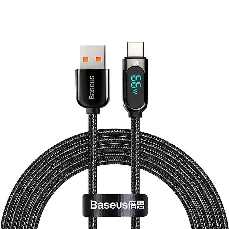 Kabel Baseus USB do USB-C Display 66W 2m Czarny