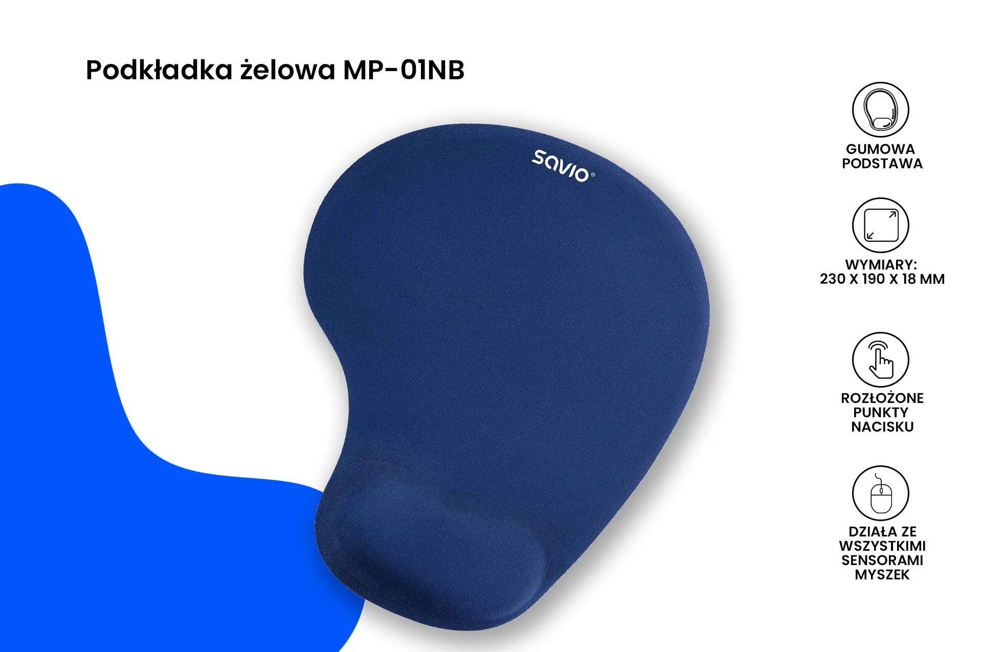 Podkładka Savio MP-01NB S Granatowy