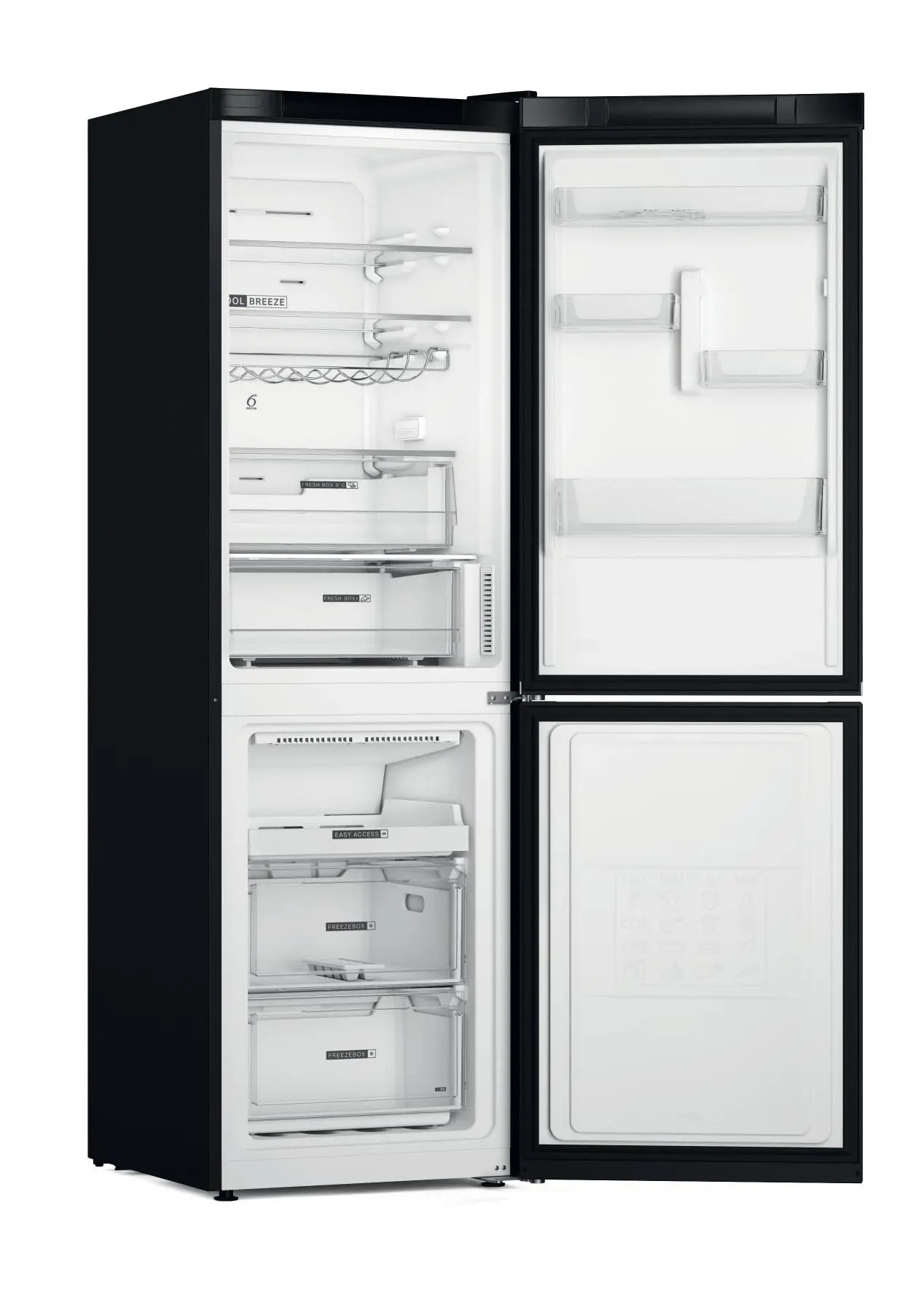 Lodówka Whirlpool W7X 82O K Pełny No Frost 191,2cm Szuflada z kontrolą wilgotności Czarny