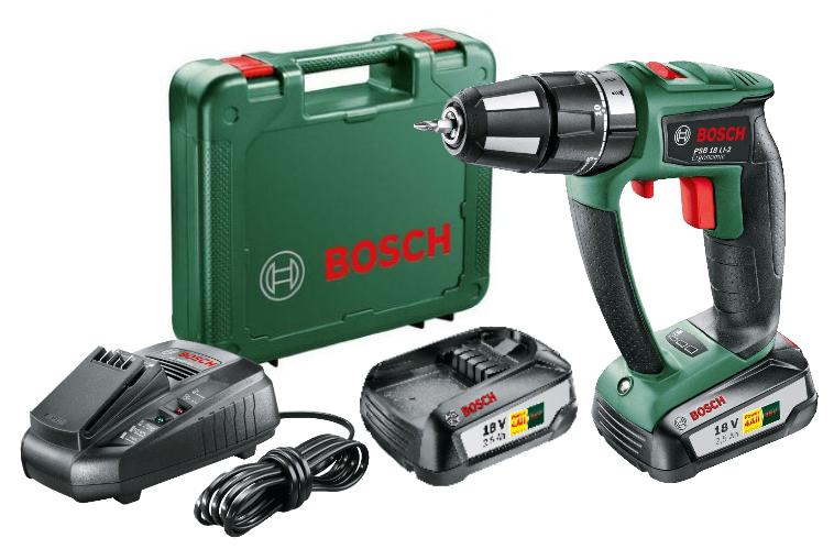 Bosch PSB 18 LI-2 Ergonomic + dodatkowy akumulator