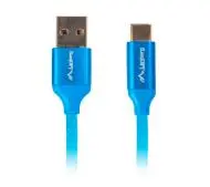 Lanberg USB-C do USB-A QC 3,0 1m Niebieski