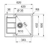 Zlewozmywak Franke Sirius 2.0 S2D 611-62 Tectonite Beżowy