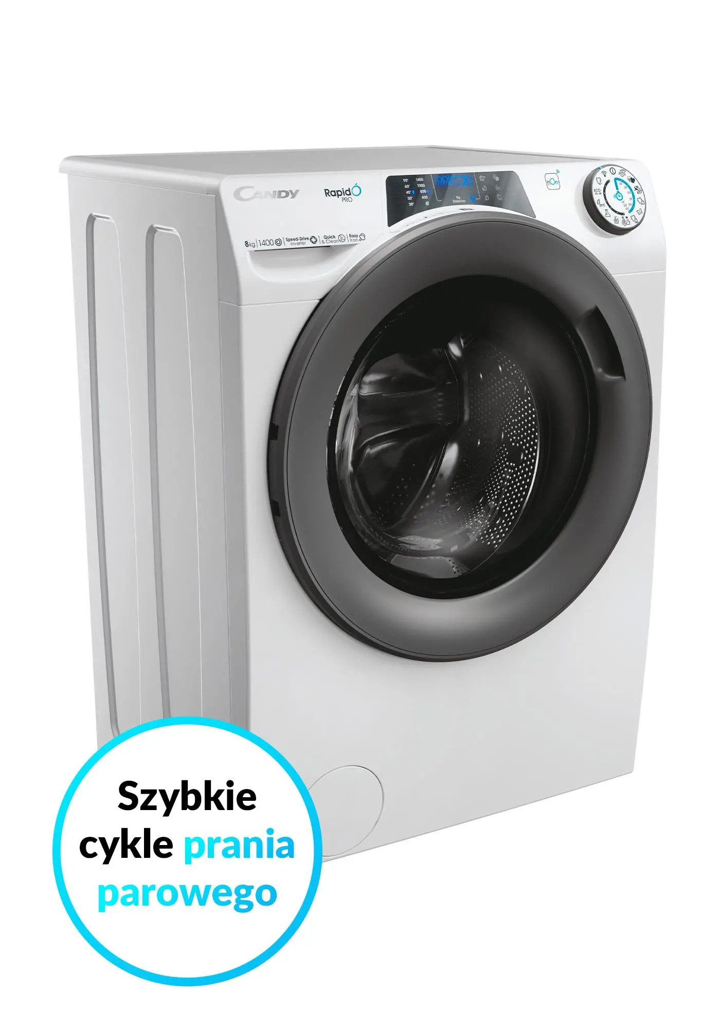Pralka Candy RapidO Pro RP 486BWMR/1-S Slim 8kg 1400obr/min Zdalne sterowanie