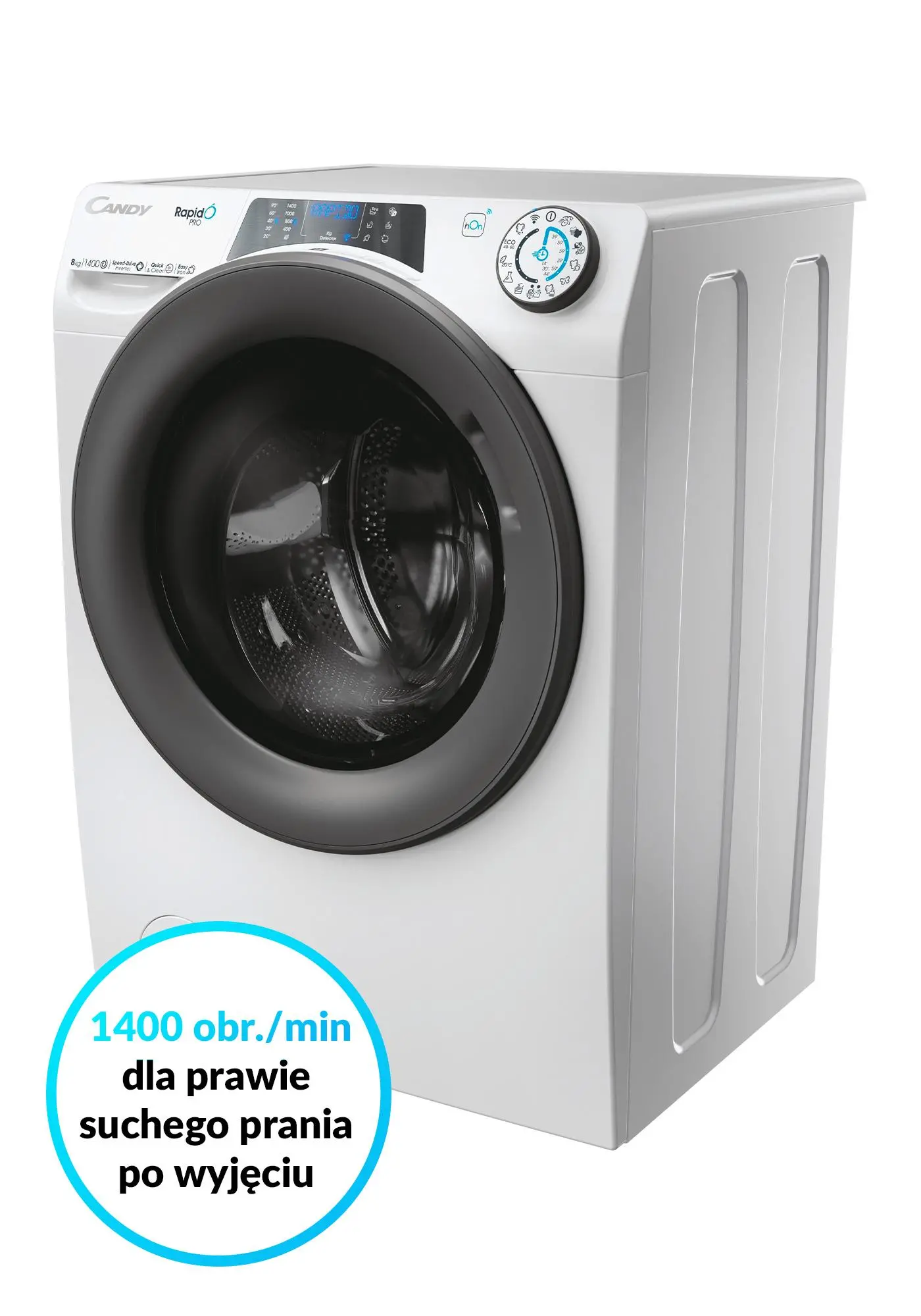 Pralka Candy RapidO Pro RP 486BWMR/1-S Slim 8kg 1400obr/min Zdalne sterowanie