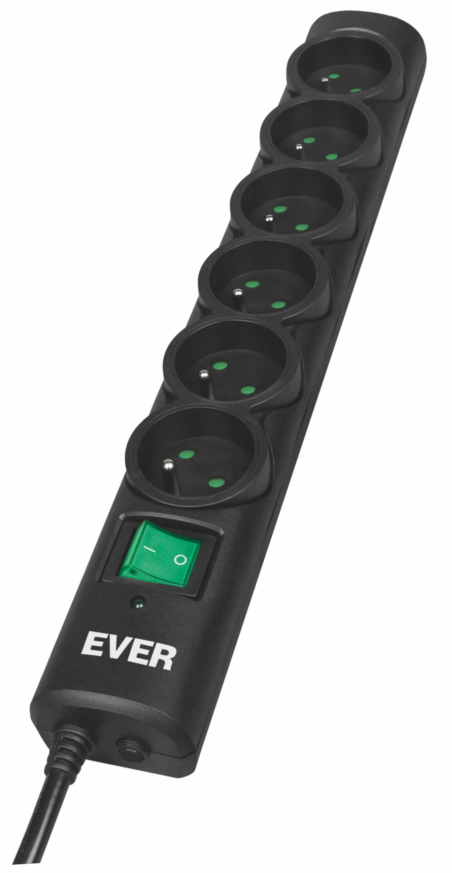 Listwa Ever Optima 6 gniazd 1,5m Czarny