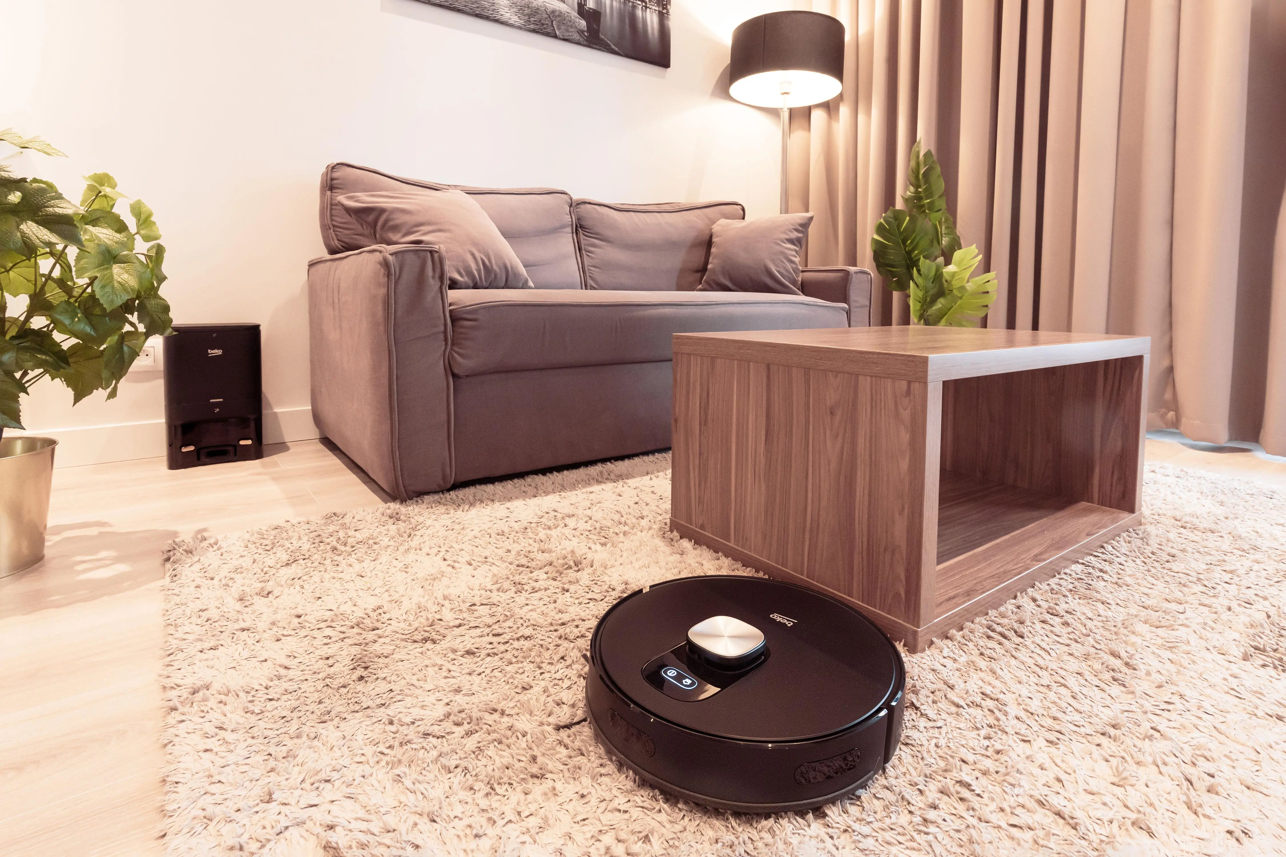 Robot sprzątający Beko RoboSmart VRR80214VB Funkcja mopowania Stacja oczyszczająca Tworzenie mapy pomieszczenia 65dB