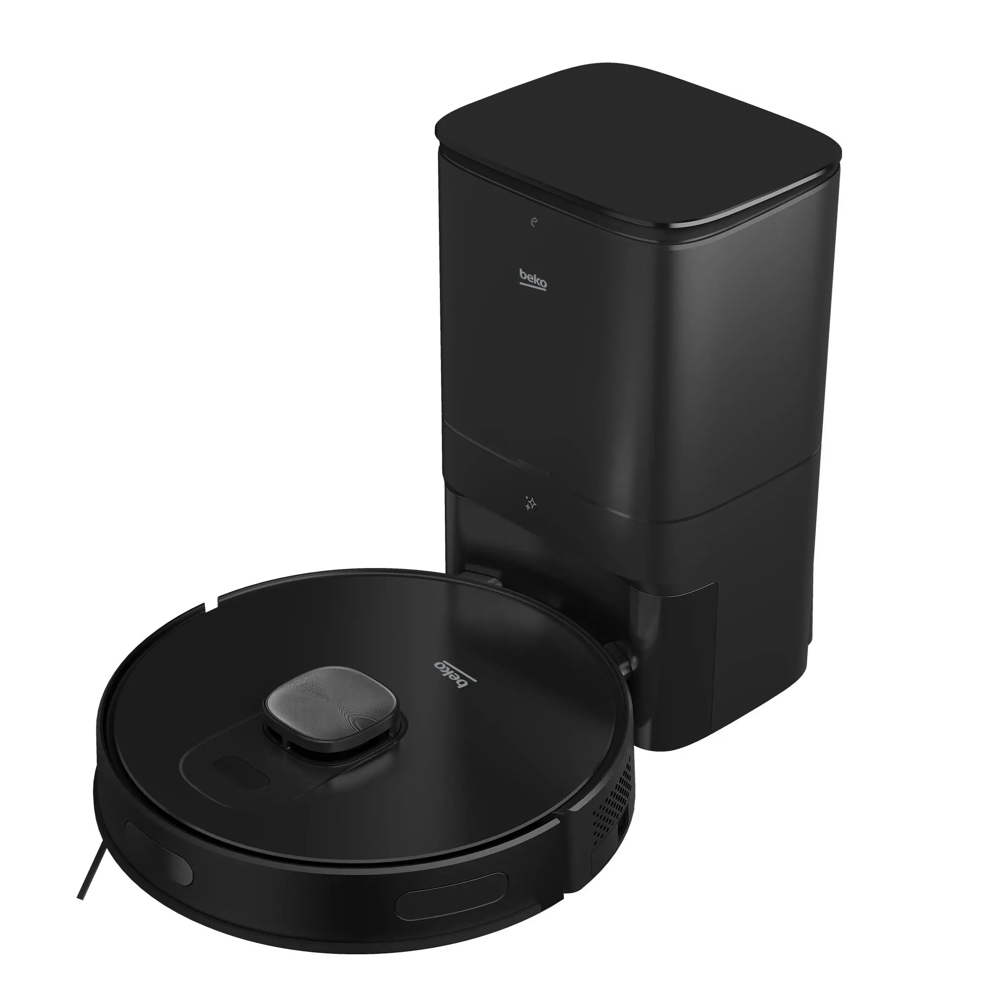 Robot sprzątający Beko RoboSmart VRR80214VB Funkcja mopowania Stacja oczyszczająca Tworzenie mapy pomieszczenia 65dB