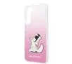 Etui Karl Lagerfeld Choupette Eat KLHCS22MCFNRCPI do Samsung Galaxy S22+ Różowy
