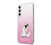 Etui Karl Lagerfeld Choupette Eat KLHCS22MCFNRCPI do Samsung Galaxy S22+ Różowy