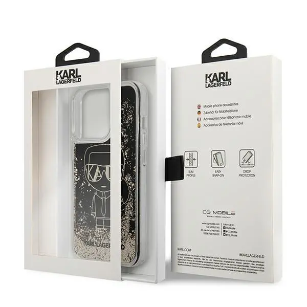 Etui Karl Lagerfeld Liquid Glitter Gatsby KLHCP13LLGGKBK do iPhone 13 Pro /13