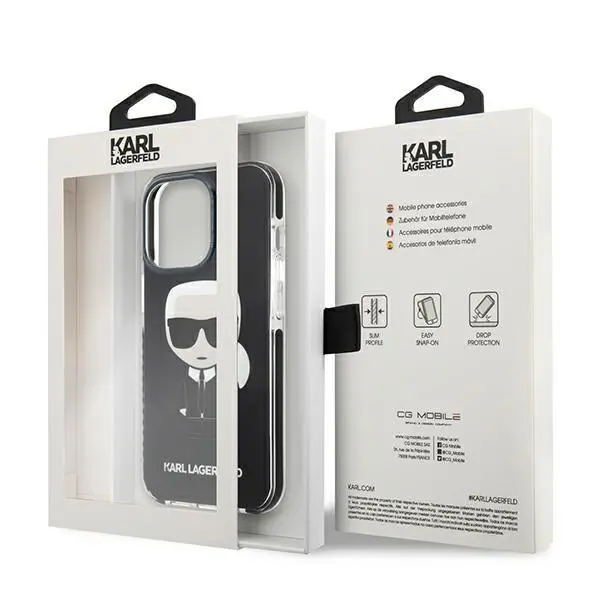 Etui Karl Lagerfeld Iconik Karl KLHCP13LTPEIKK do iPhone 13 Pro / 13