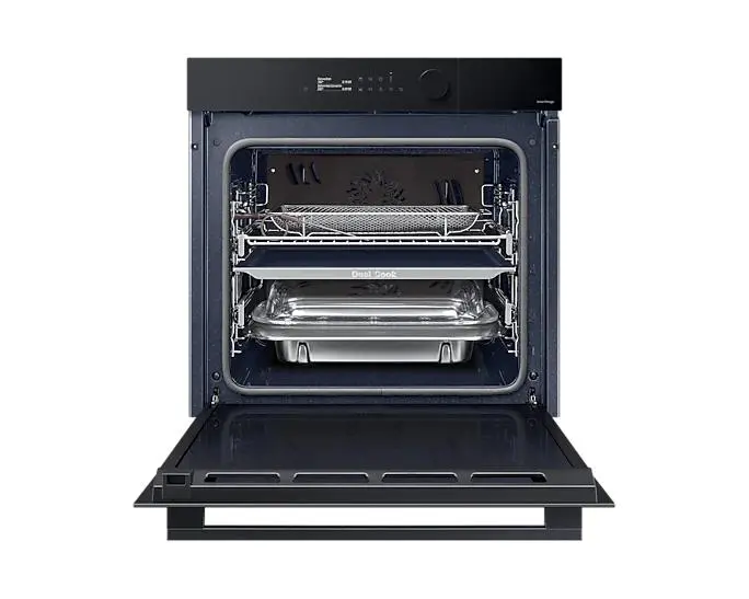 Piekarnik elektryczny parowy Samsung NV7B5685AAK Dual Cook Termoobieg AirFry Termosonda Zdalne sterowanie Czarne szkło