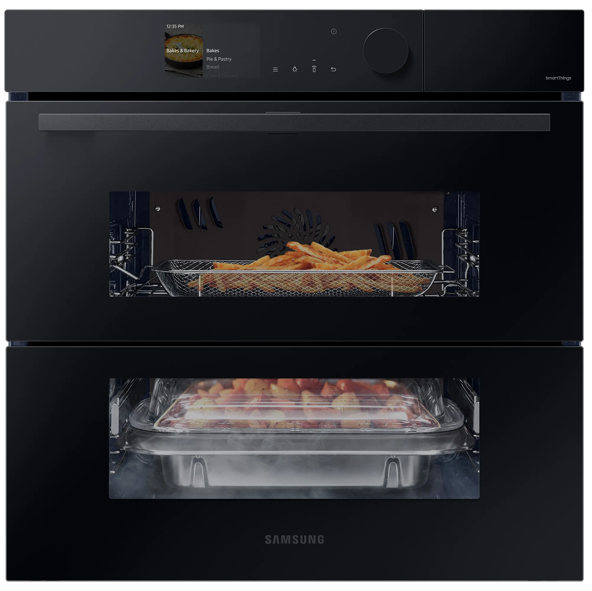 Piekarnik elektryczny parowy Samsung NV7B6785KAK Dual Cook Termoobieg AirFry Zdalne sterowanie Czarny