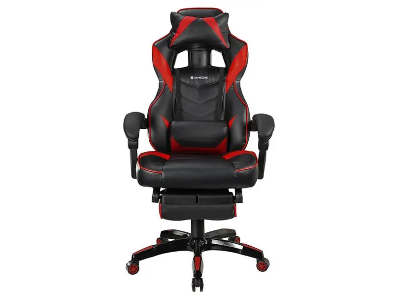 Fotel Tracer GamZone Masterplayer Gamingowy do 150kg Tkanina Skóra ECO Czarno-czerwony