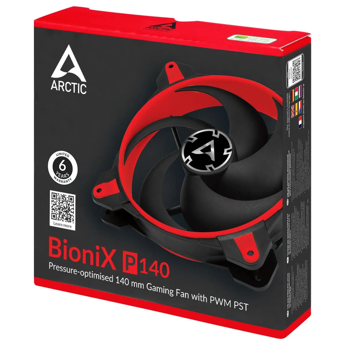 Wentylator Arctic BioniX P140 PWM PST 140mm Czerwony