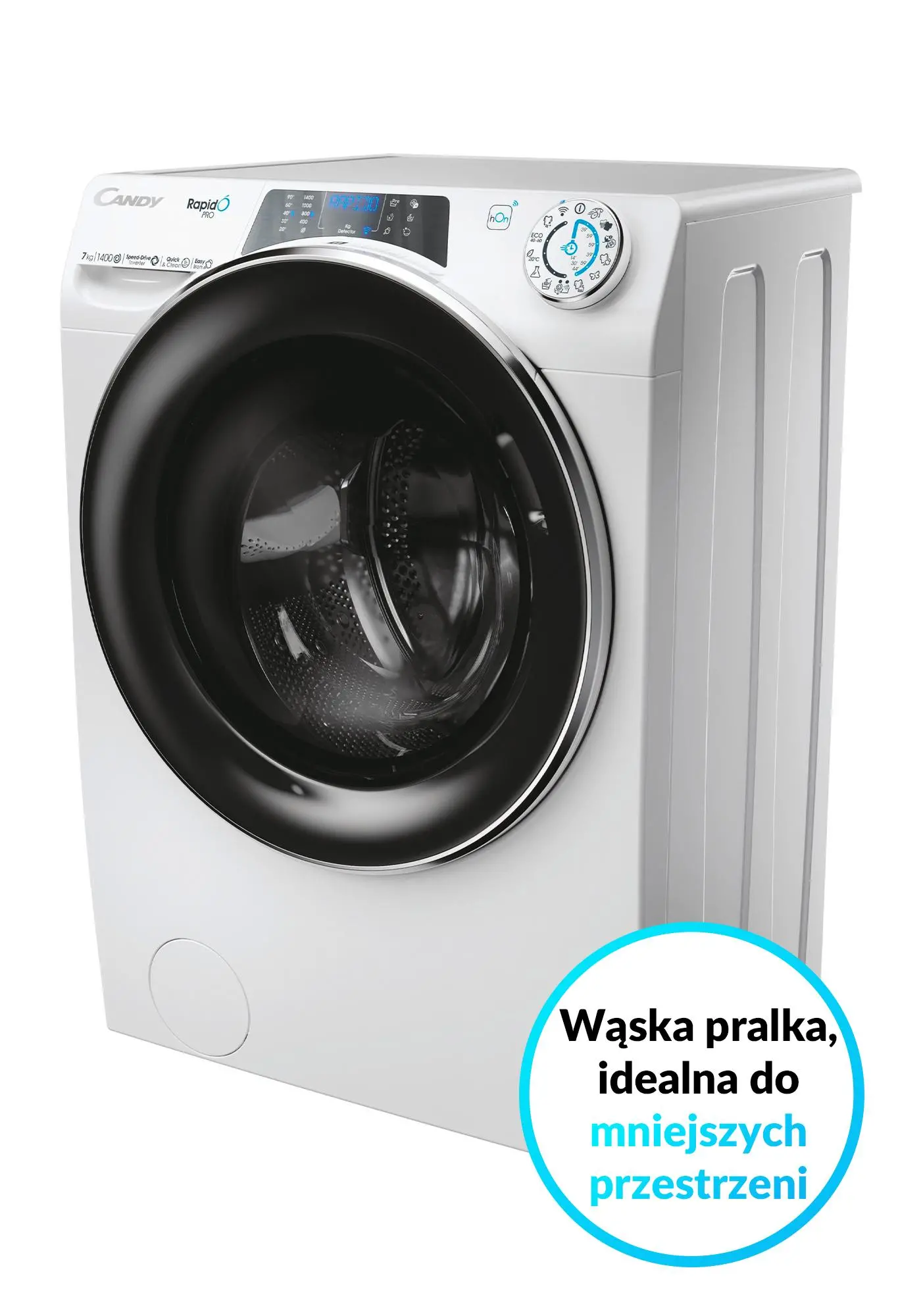 Pralka Candy RapidO Pro RP4 476BWMBC/1-S Slim 7kg 1400obr/min Zdalne sterowanie