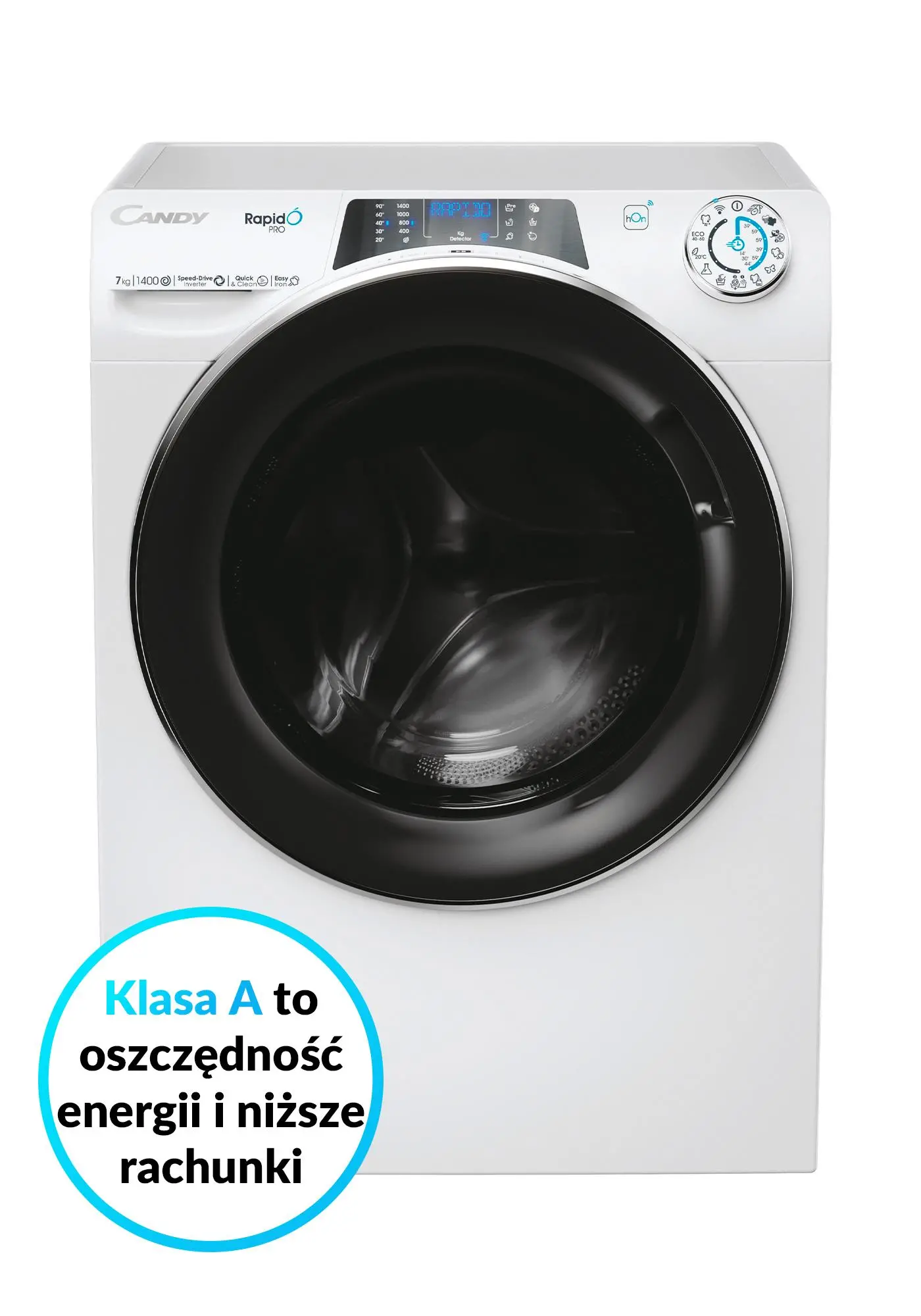 Pralka Candy RapidO Pro RP4 476BWMBC/1-S Slim 7kg 1400obr/min Zdalne sterowanie