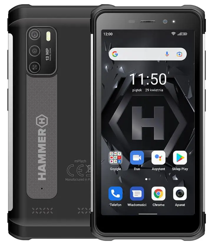 Smartfon myPhone HAMMER Iron 4 - 5,5" - 13 Mpix - srebrny