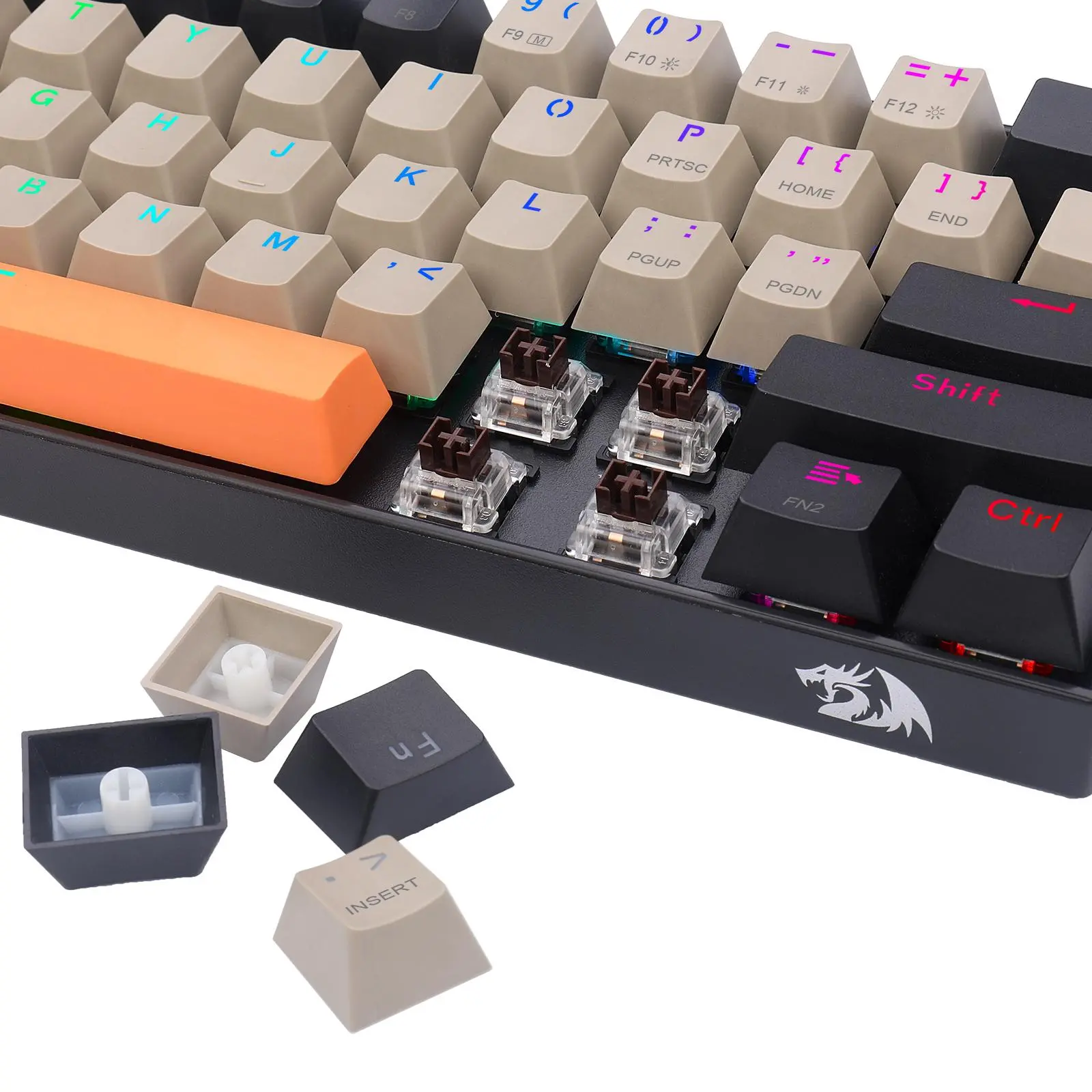 Klawiatura mechaniczna Redragon Draconic PRO K530 Brown Switch Czarny