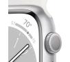 Smartwatch Apple Watch Series 8 GPS 45mm koperta z aluminium srebrny - pasek sportowy biały