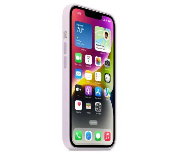 Etui Apple silikonowe z MagSafe do iPhone 14 Plus Liliowy