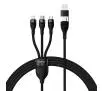 Kabel Baseus Flash Series 2 3w1 USB-C + micro USB + Lightning 100W 1,2m Czarny