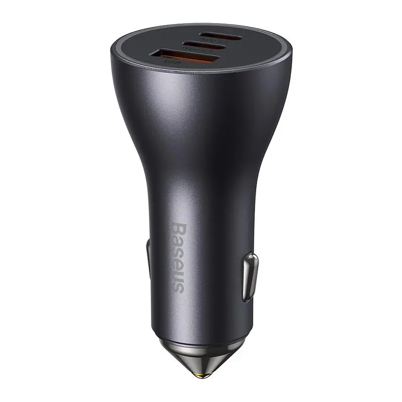 Ładowarka samochodowa Baseus Golden Contactor Pro 2x USB-C 1x USB 65W Szary