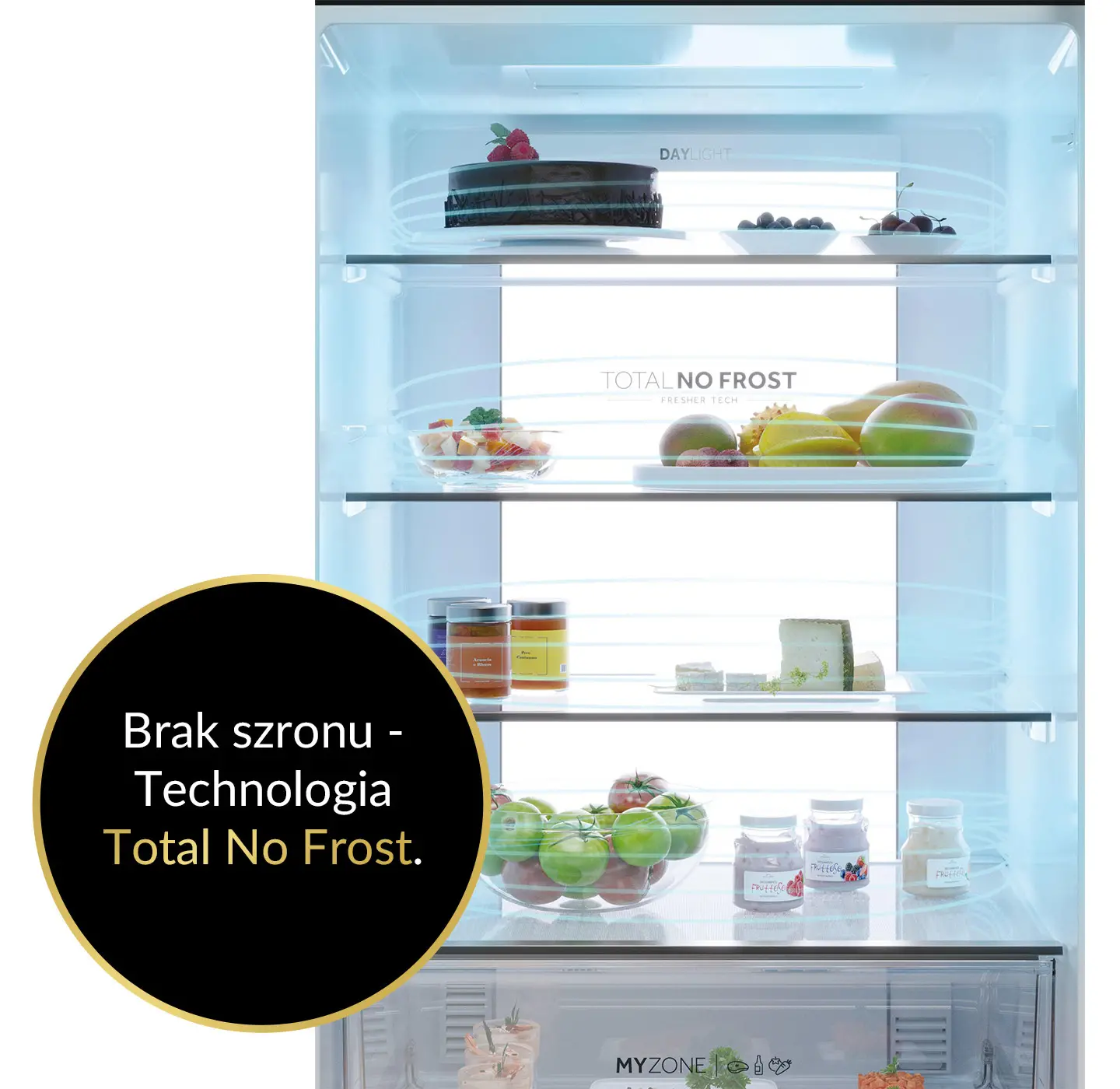 Lodówka Haier Seria 5 HTR5719ENPT Pełny No Frost 190cm Komora świeżości Czarny łupkowy