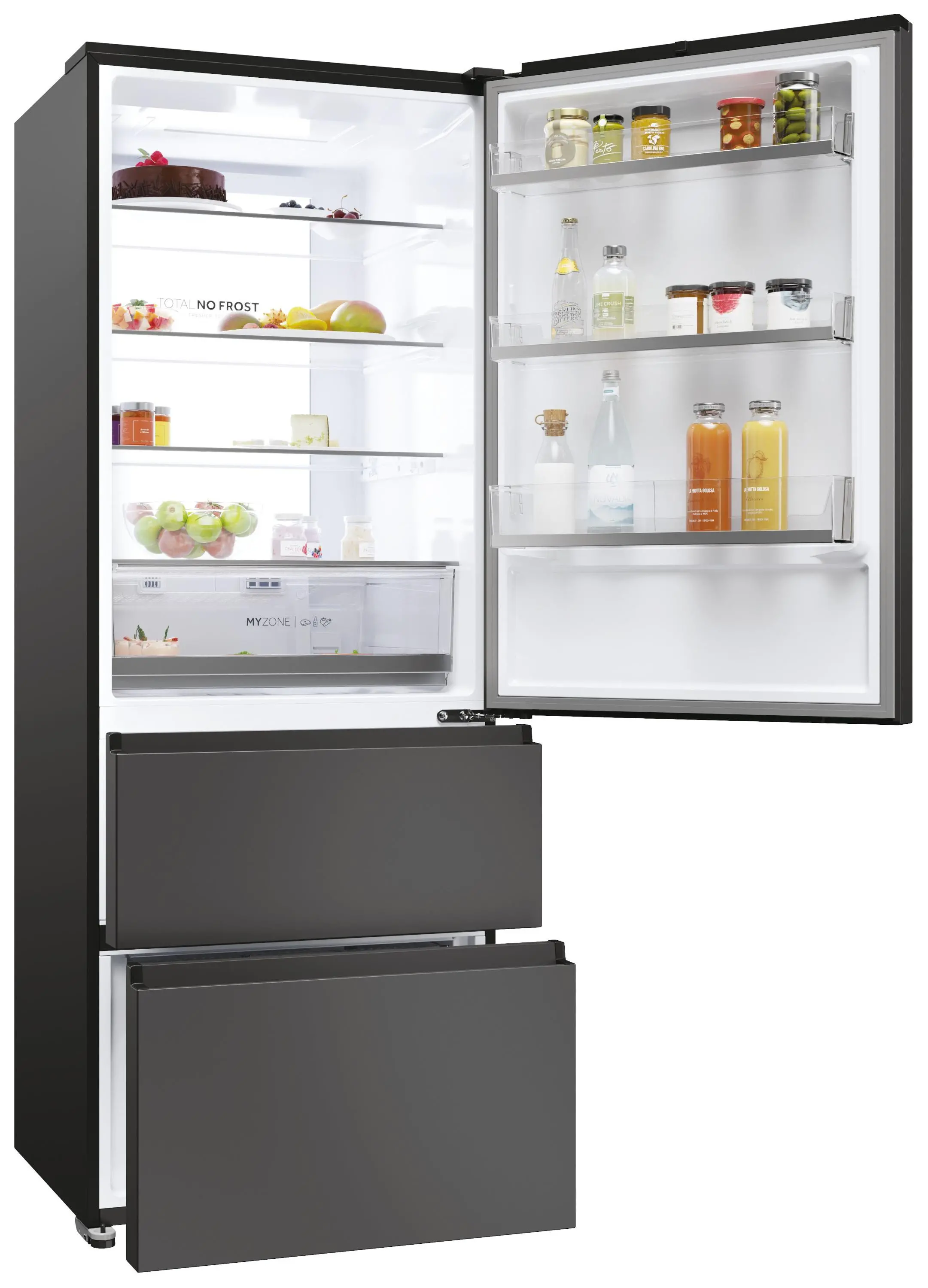 Lodówka Haier Seria 5 HTR5719ENPT Pełny No Frost 190cm Komora świeżości Czarny łupkowy
