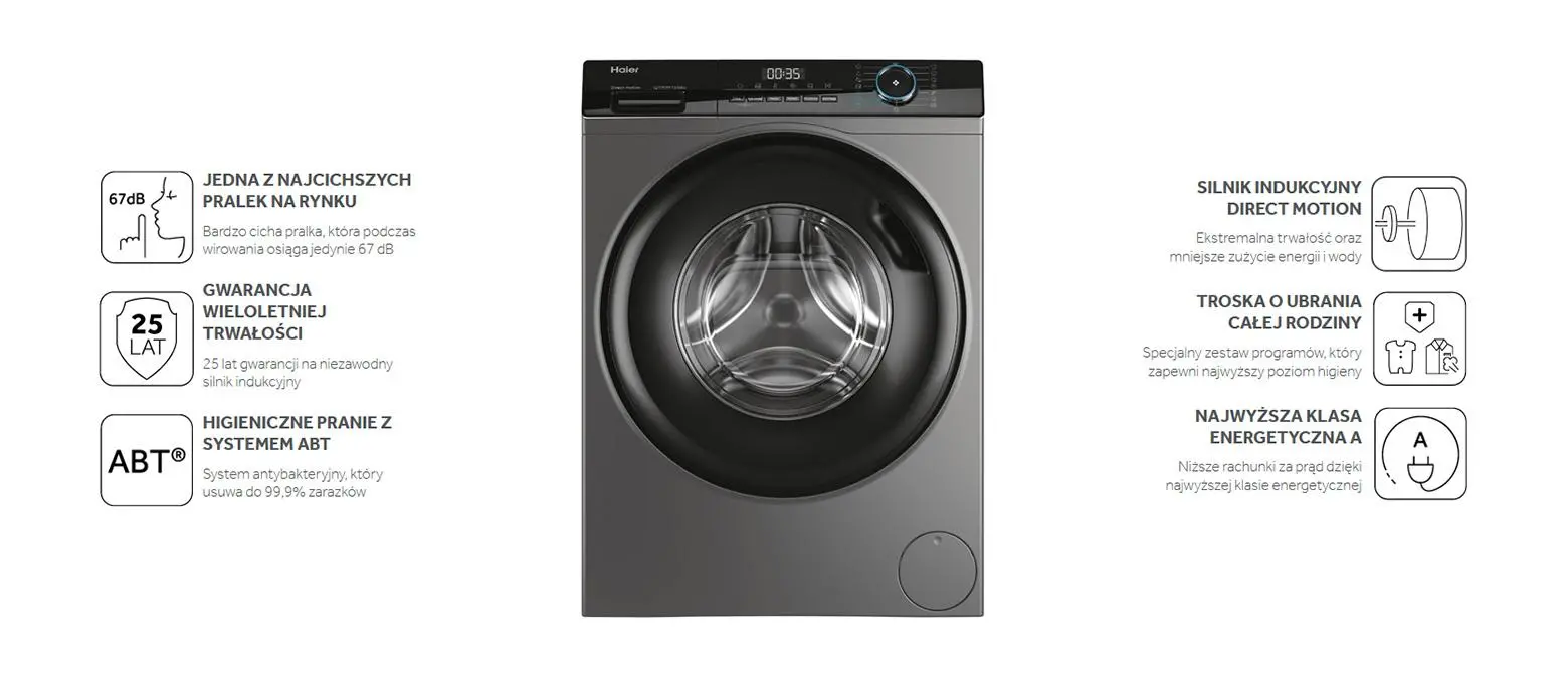 Pralka Haier I-Pro 3 HW90-B14939S8-S 9kg 1400obr/min