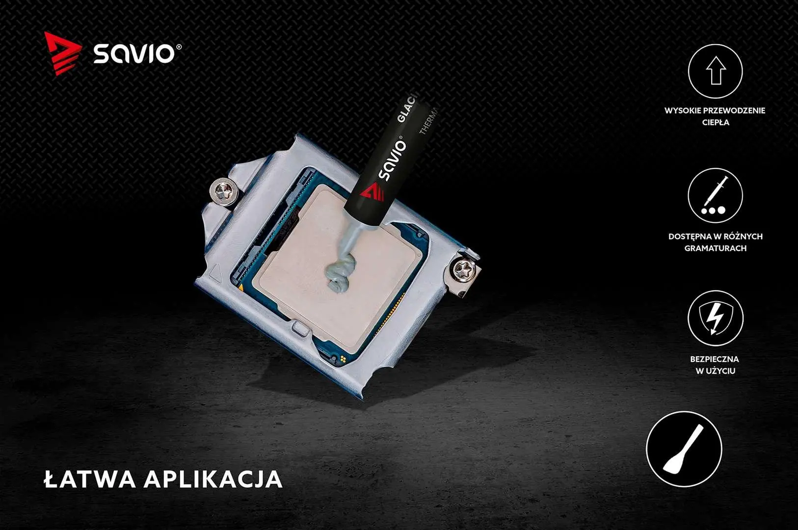 Pasta termoprzewodząca Savio Glacier TG-01 4.7 W/mK 10g