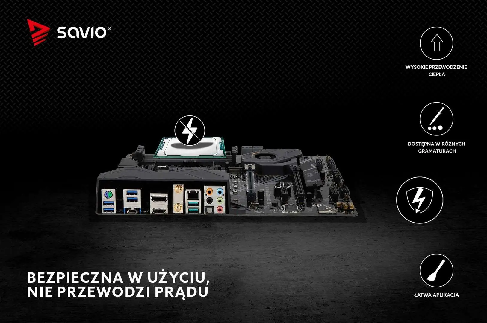 Pasta termoprzewodząca Savio Glacier TG-01 4.7 W/mK 10g