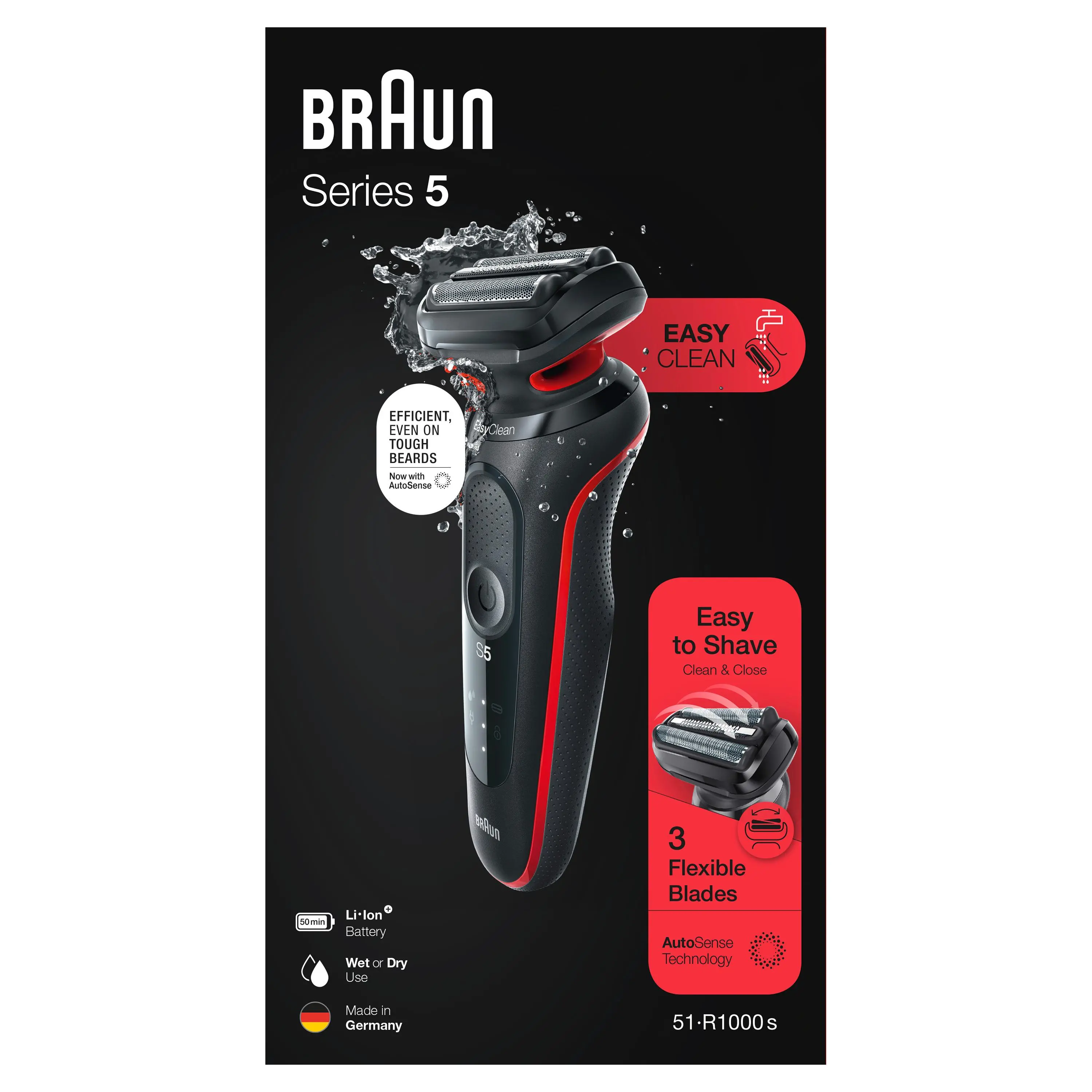 Golarka Braun 51-R1000s RED