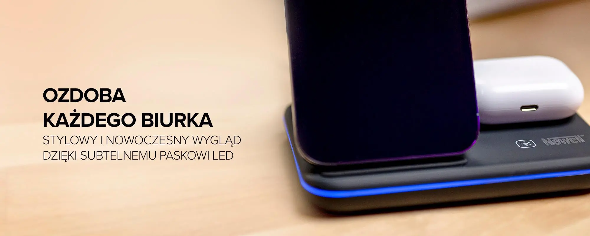Ładowarka indukcyjna Newell induOne N-GY-Z5A do 3 urządzeń mobilnych Czarny