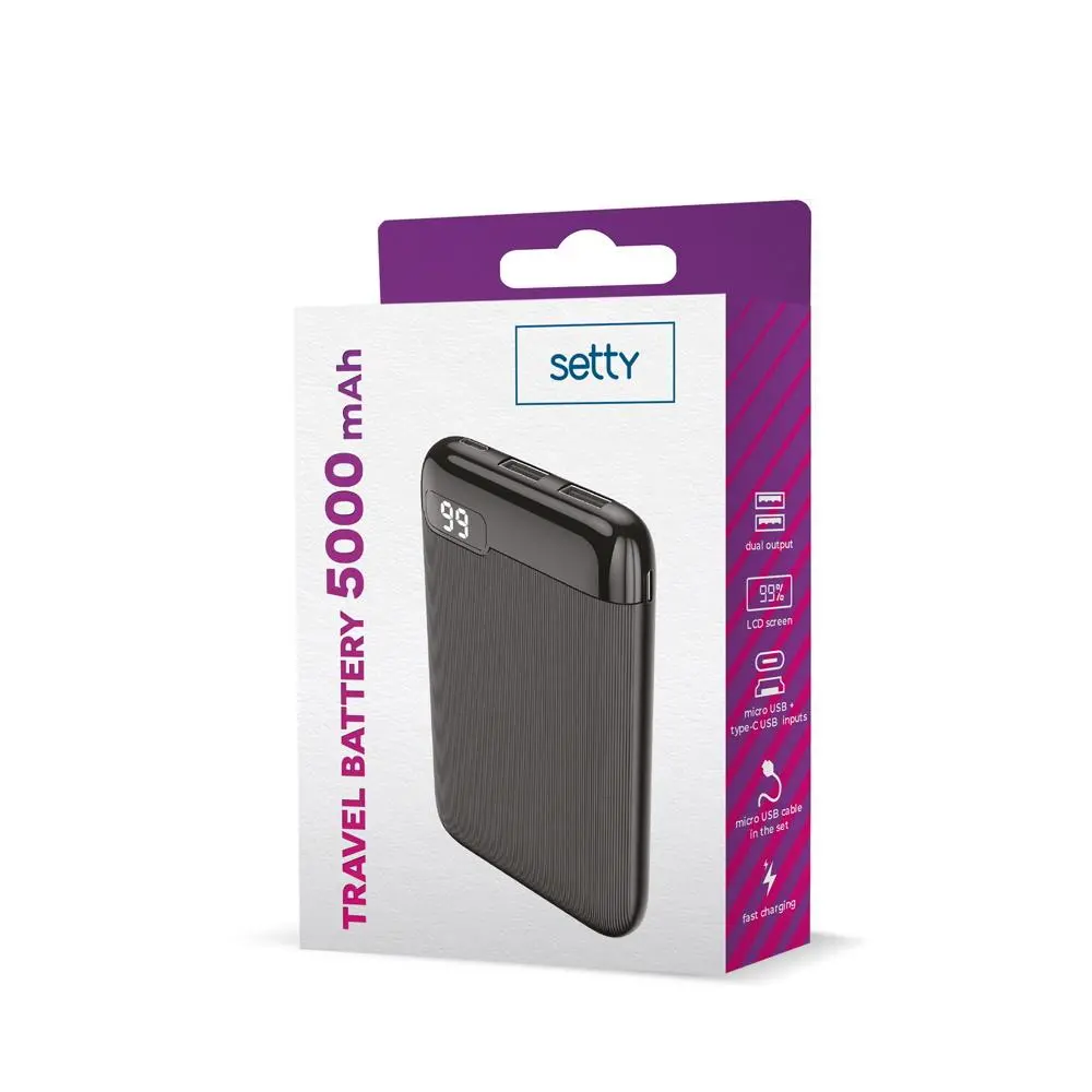 Powerbank Setty SPBL-05 5000mAh Czarny