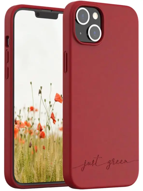 Etui Just Green 100% ECO do iPhone 14 Czerwony