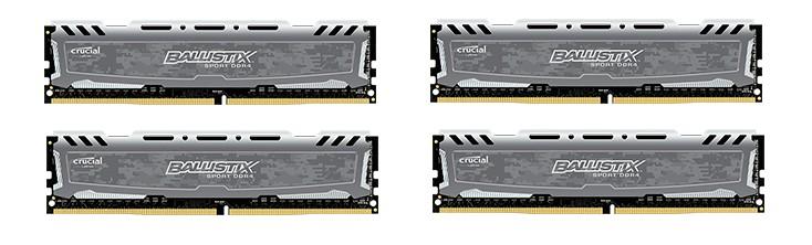 Pamięć RAM Crucial DDR4 Ballistix Sport 32GB 2400 (4 x 8GB) CL16